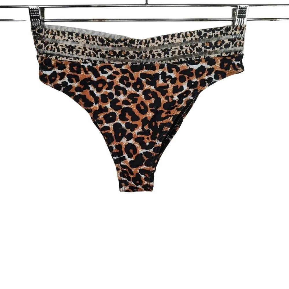 Leopard Animal Print Swim Bottom Women Size M Brown Black Summer Vacay Vacation